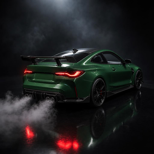 Racing Green · Raveluno TurboScent™ racing green sports coupé aroma diffuser with exhaust mist and LED lights
