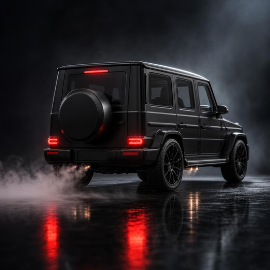 Black Fortress · Raveluno TurboScent™ matte black luxury off-roader aroma diffuser with exhaust mist and LED lights